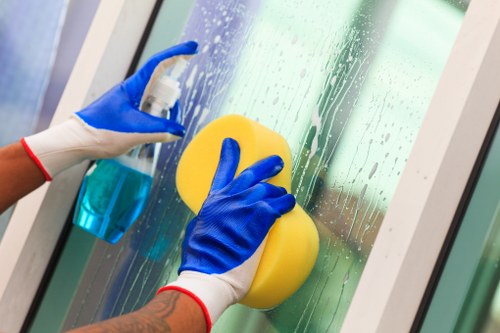 Supervisor checking a cleaning complaint after service completion