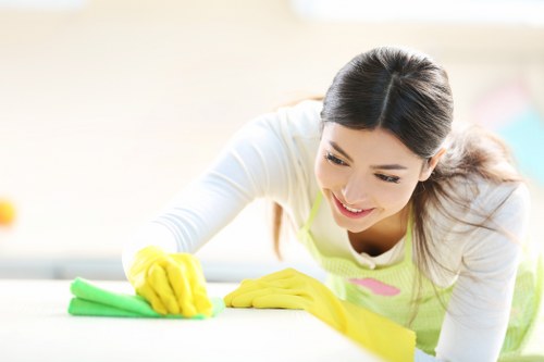 Local cleaning team preparing a property for new tenants