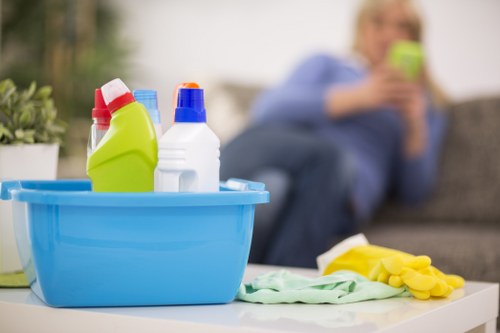 Detailed bathroom cleaning during an end of tenancy service